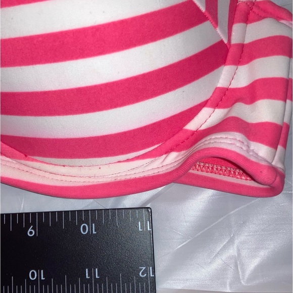 Xhiliration Pink Stripped with removable Polkadot Spaghetti Strap Bikini Top M - Picture 11 of 11